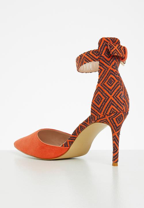 Plum - Aznec ankle strap court heel - orange
