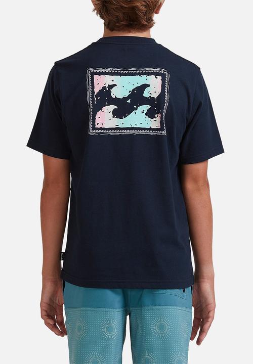 Billabong  - Boys crayon wave short sleeve tee - navy