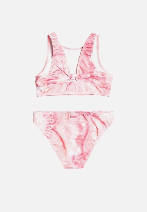 Roxy - Colors reflection crop top set - pink