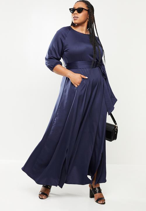 AMANDA LAIRD CHERRY - Plus elisa dress -  Navy