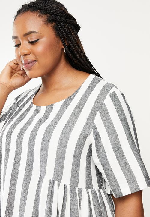 AMANDA LAIRD CHERRY - Plus ntsiki dress -  black & cream 