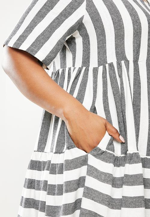 AMANDA LAIRD CHERRY - Plus ntsiki dress -  black & cream 