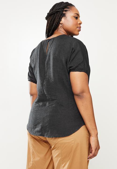 AMANDA LAIRD CHERRY - Plus bazley top - black