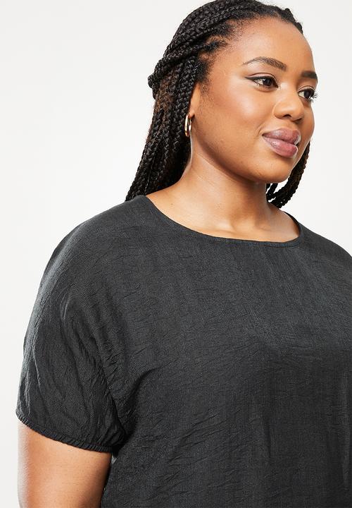 AMANDA LAIRD CHERRY - Plus bazley top - black