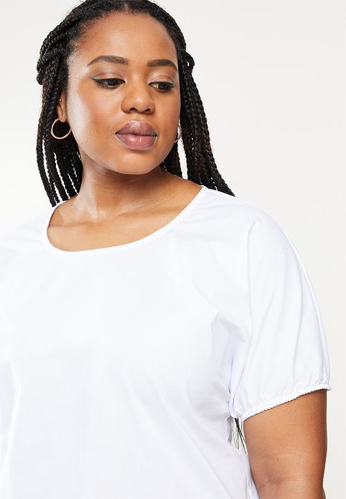 AMANDA LAIRD CHERRY - Plus bazley top - white
