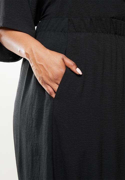 AMANDA LAIRD CHERRY - Plus mohlesi pants - black