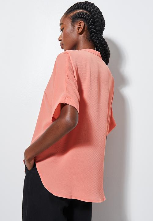 Superbalist - Rivier collared shirt - burnt coral