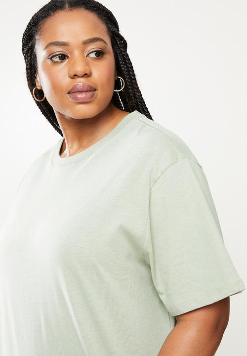 Cotton On - Curve dad short sleeve tee - sage