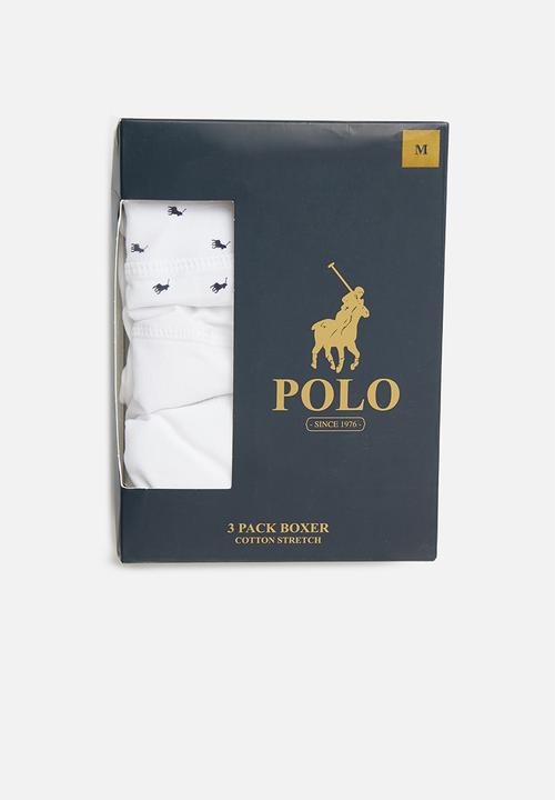 POLO - Classic knit boxer 3 pack - white