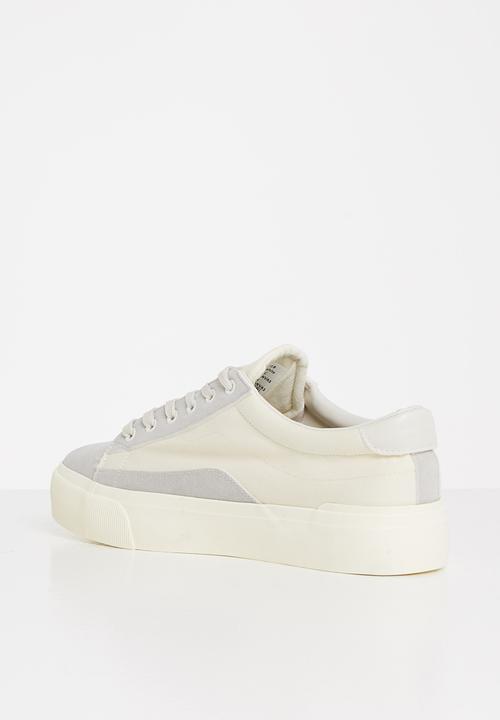 Superbalist - Charlie canvas sneaker - white & grey 