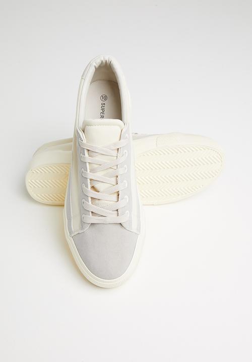 Superbalist - Charlie canvas sneaker - white & grey 