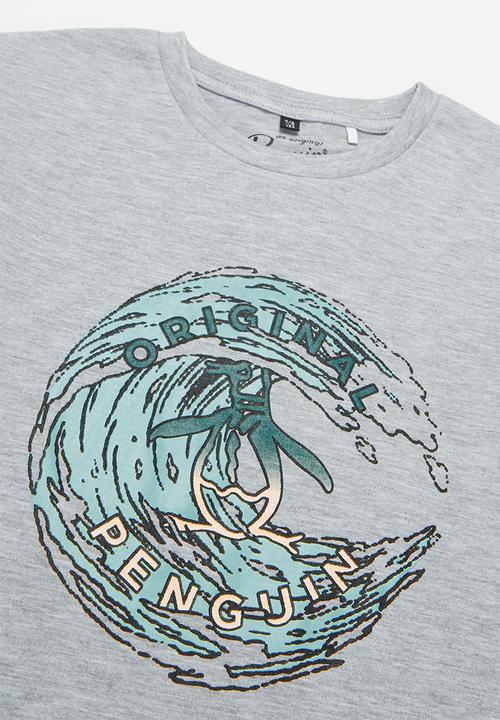 Original Penguin - Penguin wave tee - rain heather