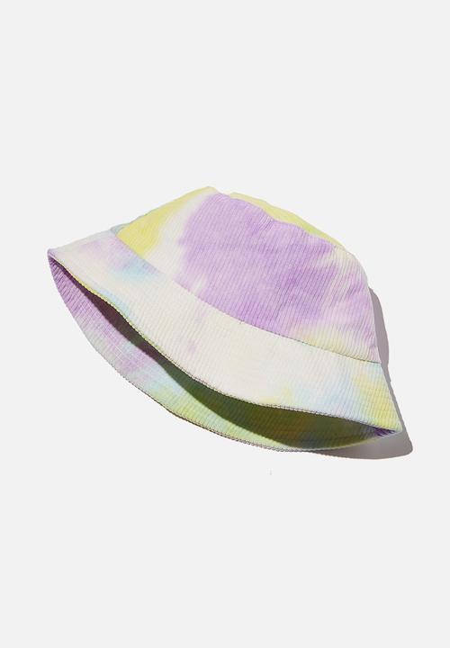 Cotton On - Kids bucket hat - rainbow tie dye cord