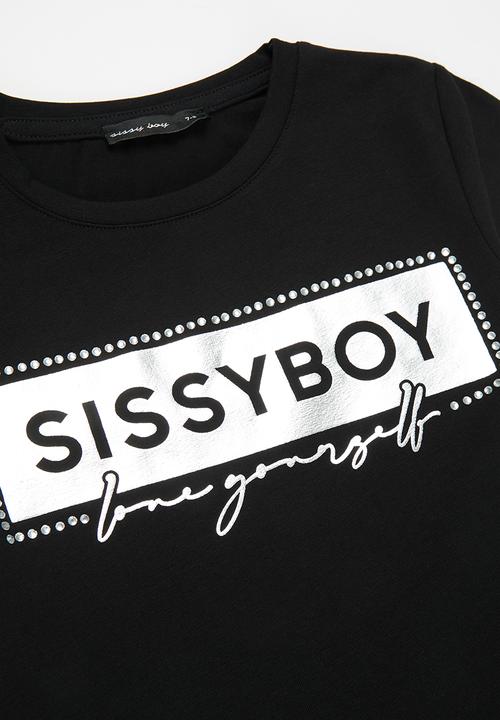 SISSY BOY - Lita fitted top - black