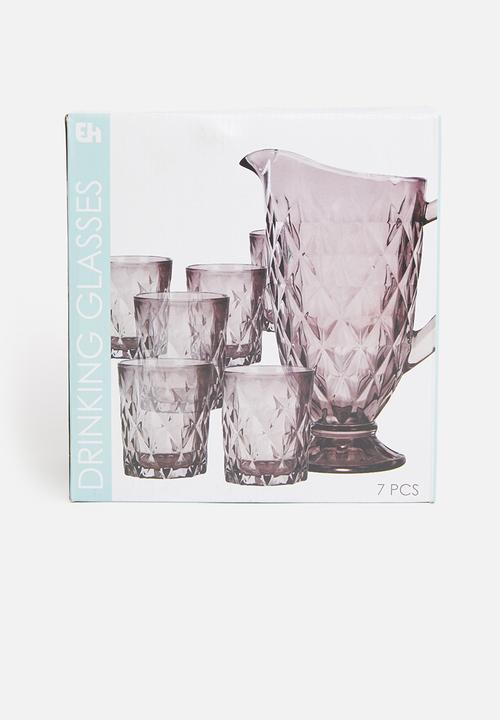 Excellent Houseware - Drinking glass set - ash