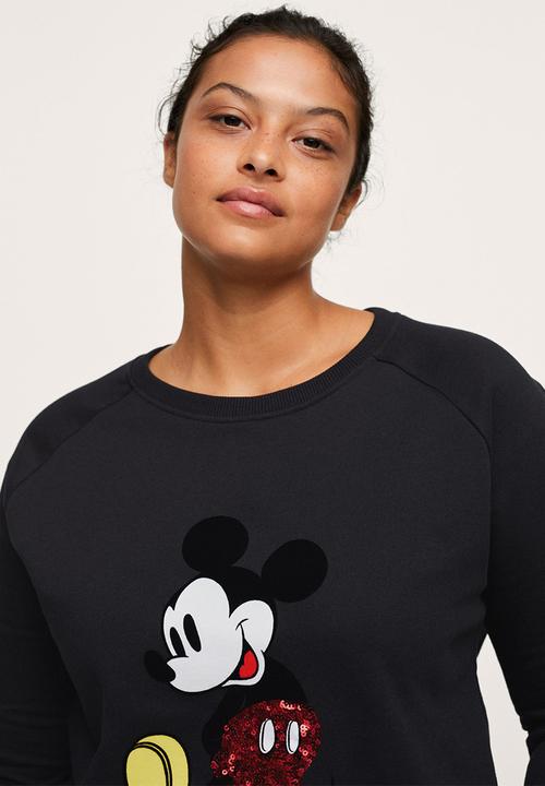 MANGO - Plus sweatshirt mickey - black