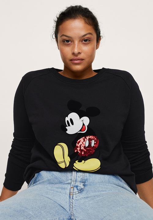 MANGO - Plus sweatshirt mickey - black
