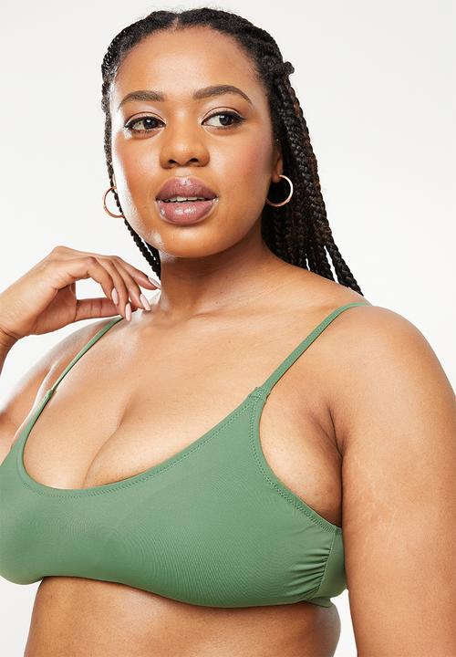 DORINA - Plus bilbao bikini top - green