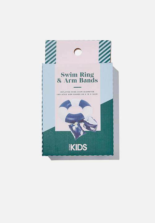 Cotton On - Inflatable swim ring & armbands - indigo pelican white stripe