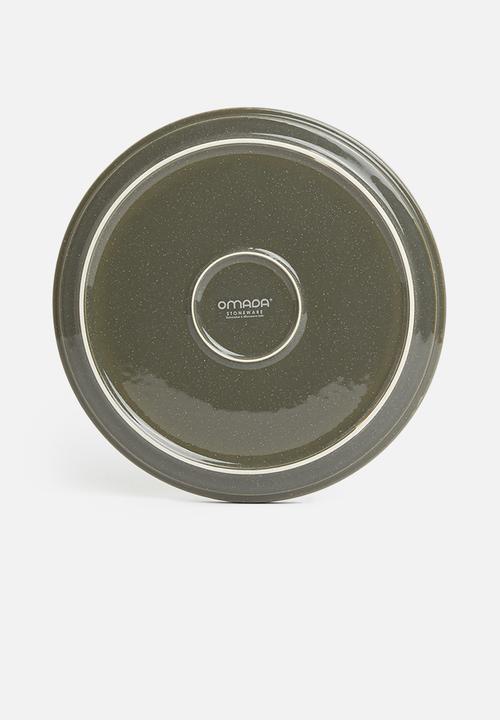 Omada - Flat stackable dinner plate - grey