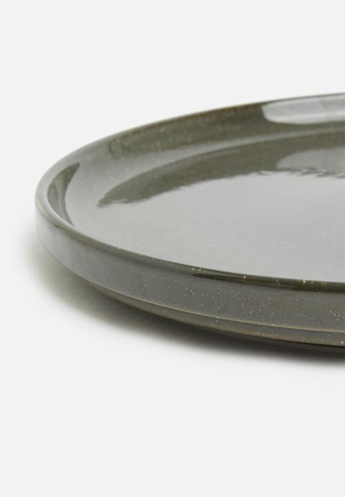 Omada - Flat stackable dinner plate - grey