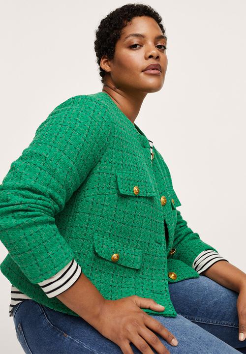 MANGO - Plus jacket wintour - green