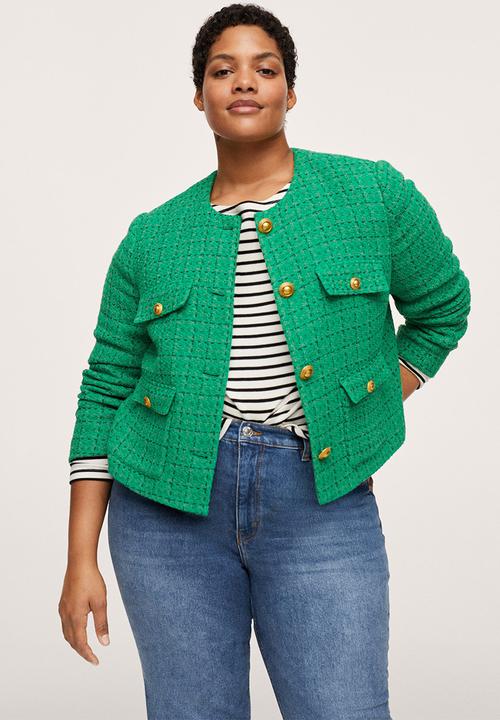 MANGO - Plus jacket wintour - green