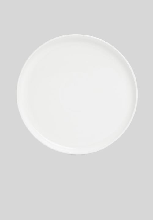 Omada - Flat stackable dinner plate - white