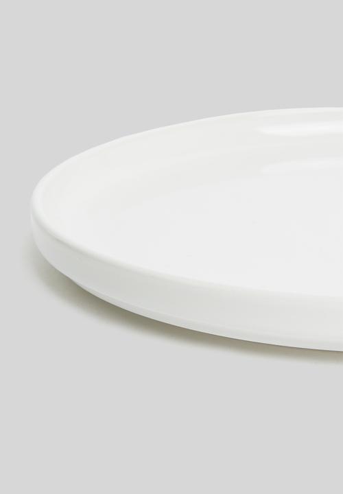 Omada - Flat stackable dinner plate - white