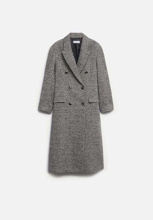 MANGO - Coat piano - black