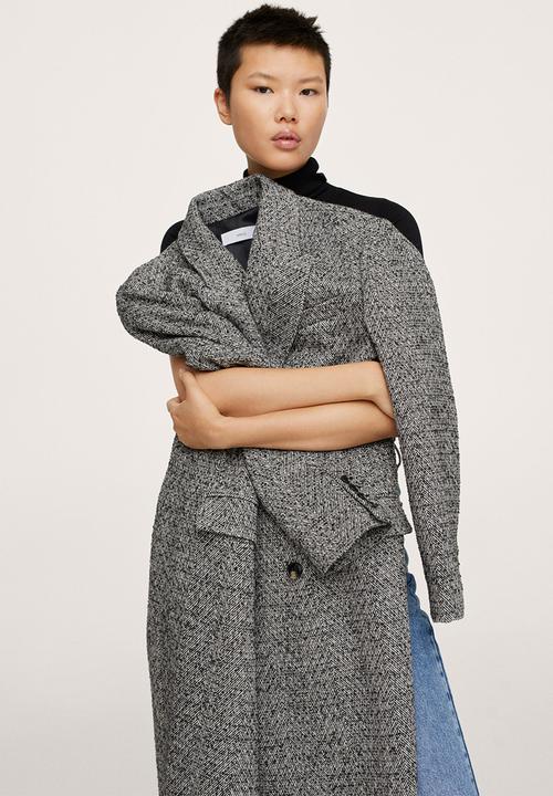 MANGO - Coat piano - black