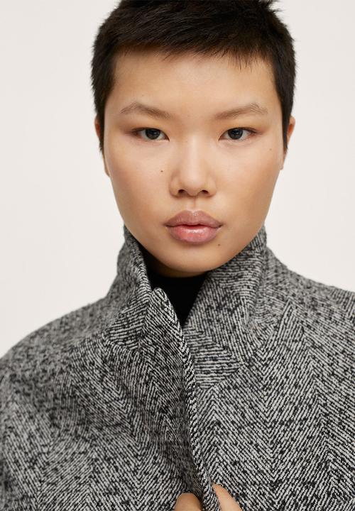 MANGO - Coat piano - black