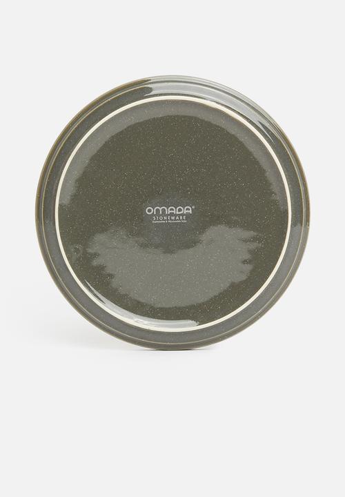 Omada - Flat stackable side plate - grey