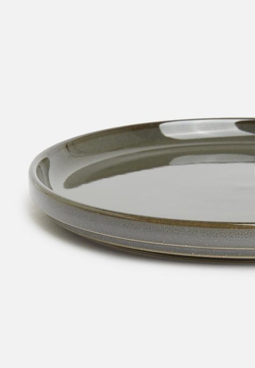 Omada - Flat stackable side plate - grey
