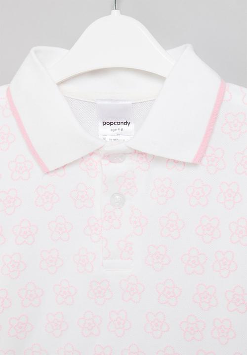 Pop Candy - Girls golf tee - white & pink