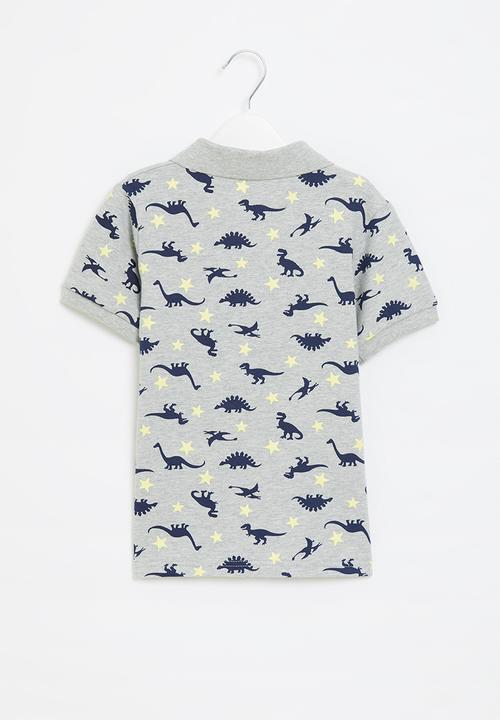 Pop Candy - Boys star golf tee - grey