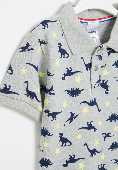 Pop Candy - Boys star golf tee - grey