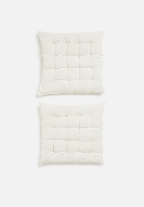 H&S - Chair pad set of 2 - white