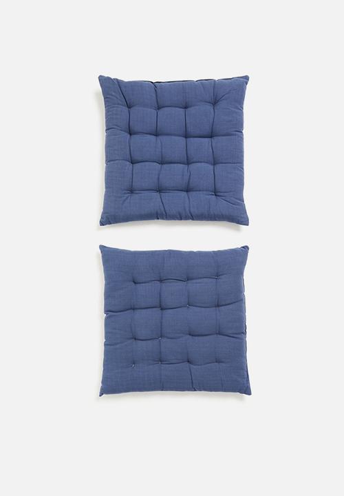 H&S - Chair pad set of 2 - navy