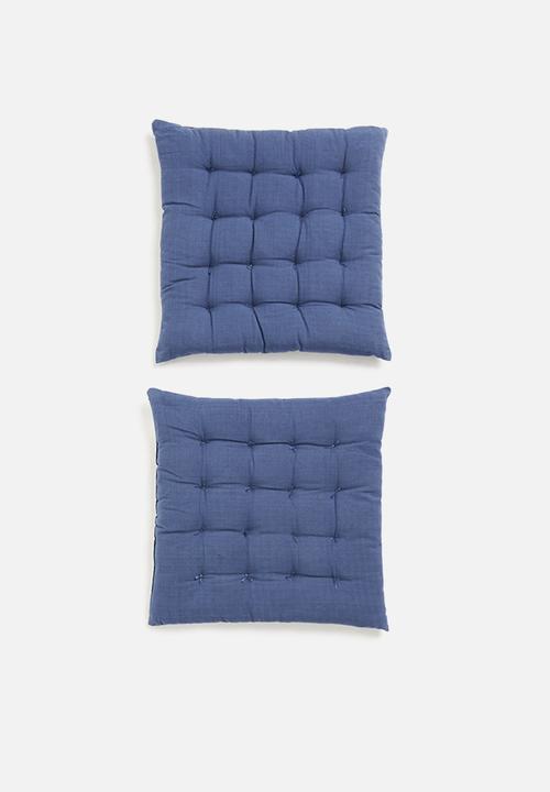 H&S - Chair pad set of 2 - navy