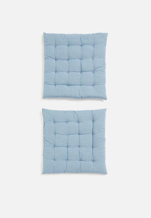 H&S - Chair pad set of 2 - light blue