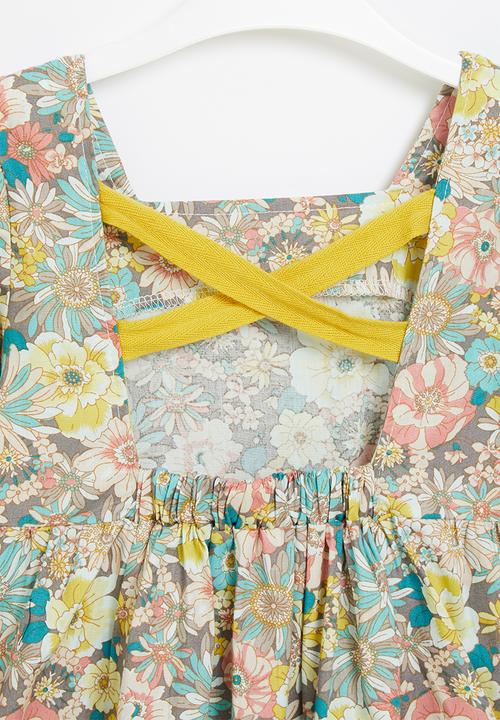 Pop Candy - Girls floral short sleeve dress - multi