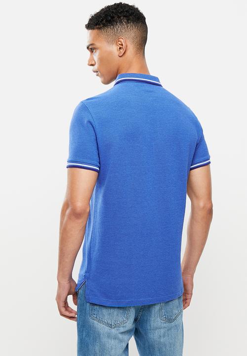 Superdry. - Classic poolside pique polo - true blue twist