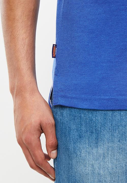 Superdry. - Classic poolside pique polo - true blue twist