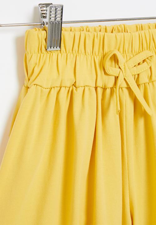 Pop Candy - Girls elasticated waistband shorts - yellow