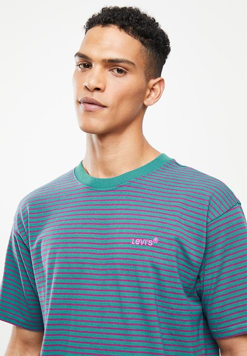 Levi’s® - Red tab vintage tee half day stripe colo - blue & purple 