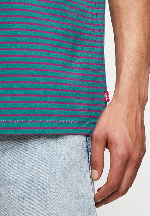 Levi’s® - Red tab vintage tee half day stripe colo - blue & purple 