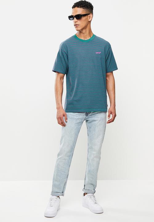 Levi’s® - Red tab vintage tee half day stripe colo - blue & purple 