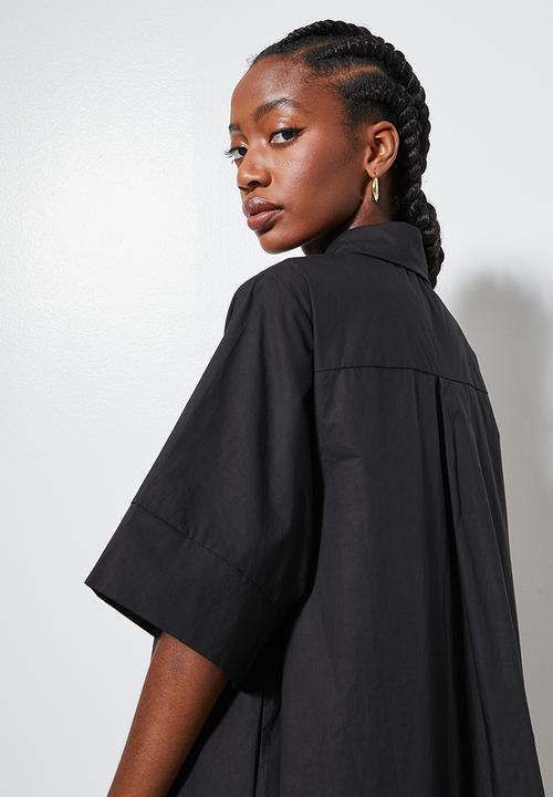 Superbalist - Trapeze shirt dress - black