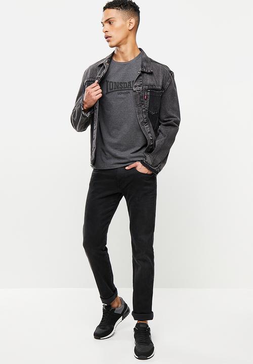 Lonsdale - Lonsdale logo tee - charcoal